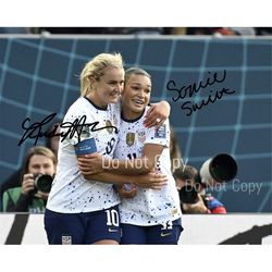 Lindsey Horan & Sophia Smith Signed Photo 8X10 rp Autographed Picture USWNT Womens USA Soccer