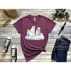 polar bear shirt, wildlife shirt, cute polar bear shirt, polar bear gift, animal lover shirt, animal shirt, mama bear, m