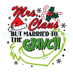 Retro Claus But Married To The Grinch SVG Cut File