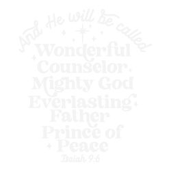 And He Will Be Called Bible Verse SVG Cut File