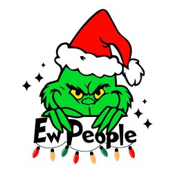 Ew People Grinch Christmas Hat SVG Cut File