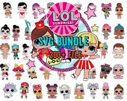200 files baby doll bundle svg