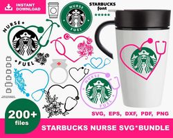 200 Starbuck Nurse SVG, Trending Svg, Starbuck Logo Bundle Svg