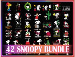 42 Christmas Snoopy PNG Bundle, Christmas Png