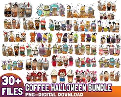 Halloween Coffee Png Bundle, Halloween Boo Coffee Png, SVG