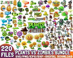 220 Files Plants vs Zombies Bundle SVG