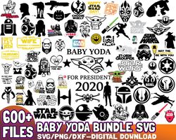 600 FILES BABY YODA BUNDLE SVG File