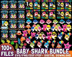baby shark bundle svg, baby shark svg, baby shark themed, svg design