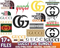17 Files Gucci Logo Bundle SVG, Gucci logo svg File