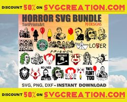 Horror SVG Bundle, Halloween Svg, Movie Characters Clipart, Horror Movie Villains Cut File for Cricut, Designs for Shirt