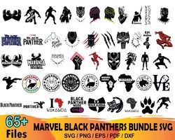 69 Marvel Black Panthers Bundle Svg, Black Panther Svg
