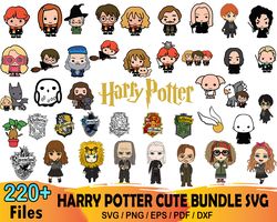 220 Harry Potter Cute Bundle Svg, Harry Potter Clipart