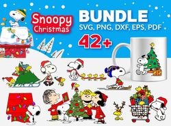 42 Snoopy Christmas Bundle, Christmas Svg, Snoopy Svg