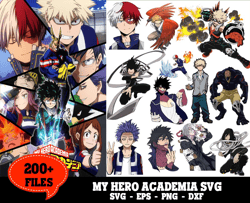 200 Files My Hero Academia Svg Bundle, Anime Svg, Manga Svg