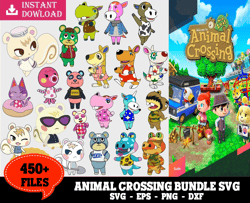 450 Files Animal Crossing Bundle Svg, Animal Crossing Svg