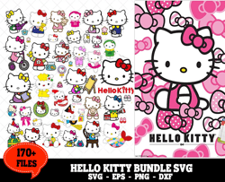 170 Files Hello Kitty Svg Bundle, Hello Kitty Svg, Cartoon Svg