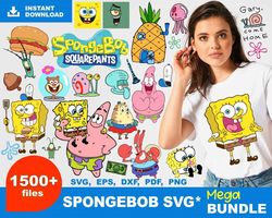 1500 Spongebob Mega Bundle, Trending Svg, Spongebob Characters Svg