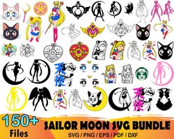 150 Sailor Moon Bundle Svg, Sailor Moon Svg, Usagi Tsukino Svg