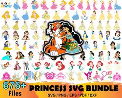 676 Princess Svg Bundle, Disney Svg, Cinderella Svg, Aurora Svg