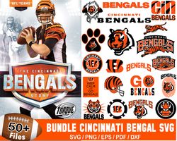 50 Designs Cincinnati Bengals Football Svg Bundle, Bengals Logo Svg