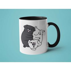 pug mug, pug lover gift, dog lover mug, cute pug mug, pugs