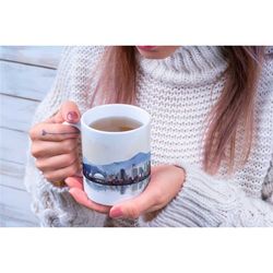 Vancouver Skyline Coffee Mug | Great gift idea for a Canadian outdoor, travel, nature or adventure lover!