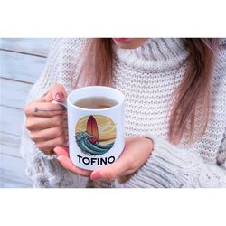 Tofino Surfing Coffee Mug | Great gift idea for a Canadian outdoor, camping, hiking, nature or adventure lover!