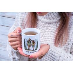 Sole-Mates Coffee Mug | Great funny gift idea for an outdoor, camping, hiking, nature or adventure couple!