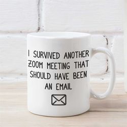 Zoom Coffee Mug, Zoom Meeting, Lockdown Mug, Work From Home Mug, Work From Home Gifts, Colleague Gifts, Coworker Mug Gif