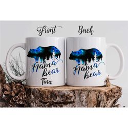 mama bear mug / personalized bear scenery mug / custom mug for mom