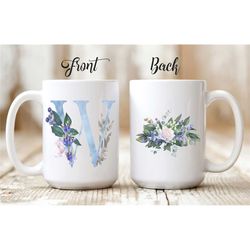 Personalized Letter W Name Mug