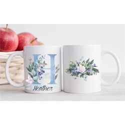 Personalized Letter H Name Mug