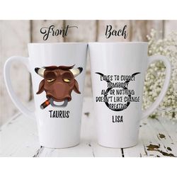 Funny Taurus Zodiac Mug / Personalized Taurus Gift