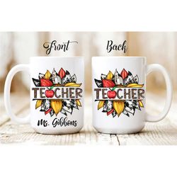 Teacher Personalized Mug / Teacher Appreciation Gift