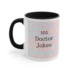 Doctor Mug, Physician Gifts, Medical Doctor Coffee Mug, 101 Doctor Jokes Mug, GP Mug, Doctor Puns, Family Doctor Gift, F