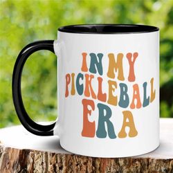 pickleball gifts, pickleball mug, christmas gifts, retro, in my era, in my pickleball era, funny coffee mug, grandpa mug