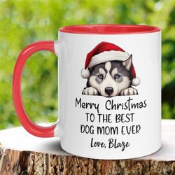 Personalized Dog Mug, Christmas Gift, Holiday Mug, Christmas Mug, Dog Mom Gift, Dog Dad Gift, Funny Dog Mug, Christmas C