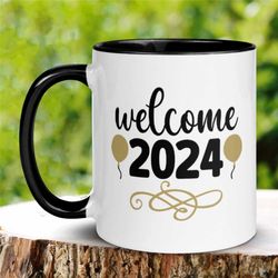New Year Mug, New Years Gift, Holiday Mug, Happy New Year 2024 Coffee Mug, New Beginnings Gift, Welcome 2024 Mug, Motiva