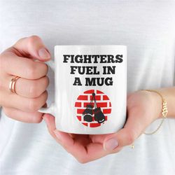 fighters fuel boxing mug, boxing, novelty boxing mug, unique boxing mug, boxing mug for boyfriend, boxing mug for girlfr