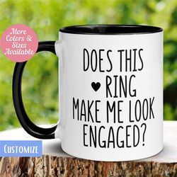 Engagement Mug, Engagement Ring, Getting Married Mug, Bridal Mug, Wedding Countdown, Gift for Fianc, Gift for Future Bri