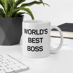 World's Best Boss Mug - Funny Coffee Mug - Printed Both Sides - Michael Scott Mug - The Office US