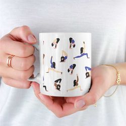Yoga Pattern Mug, Yoga Mug For Girlfriend, Yoga Mug For Boyfriend, Yoga Coffee Mug, Yoga Gifts, Yoga Mug For Her, Yoga M
