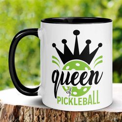 pickleball gifts, pickle ball mug, pickleball queen, pickleball queen mug, pickleball coffee mug, grandma mug, retiremen