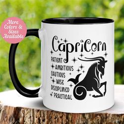 capricorn mug, zodiac mug, december january birthday mug, capricorn gift, capricorn sign mug, gift for capricorn astrolo