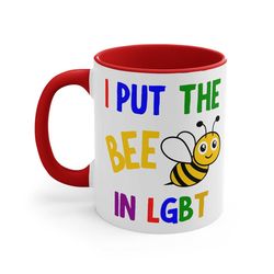 Gay Ceramic Coffee Mug, 11-15 oz Tea Cup, Gift For LGBTQ Birthday Cute Weird, Queer Transgender Lesbian Homosexual, I Pu