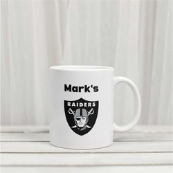 Raiders | NFL | Custom Las Vegas Raiders Mug (Personalized) | Football Lovers | Football Gift | Football | Football Love