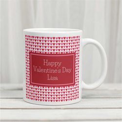 Personalized | Valentine's Day Mug | Hearts Mug | mug with name | Coffee lover | Valentine's Day Gift | Gift for her | l