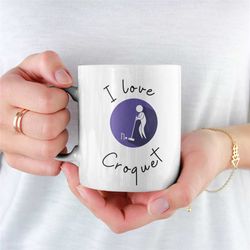 Croquet Mug, Gift For A Croquet Player, Croquet Mug, Unique Croquet Mug, Croquet, Croquet Mug For Her, Croquet Gifts, Cr
