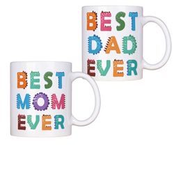 Best Mom and Dad Ever Mug Set | Gifts for parents | Gifts for Dad | Gifts for Mom