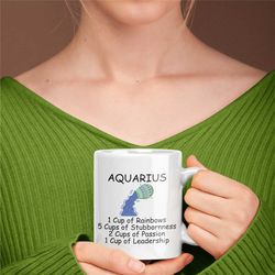 Aquarius Mug, Horoscope Mug, Funny Zodiac Aquarius Traits Mug, Zodiac Gifts, Aquarius Gift Ideas, Horoscope Gift for Fri